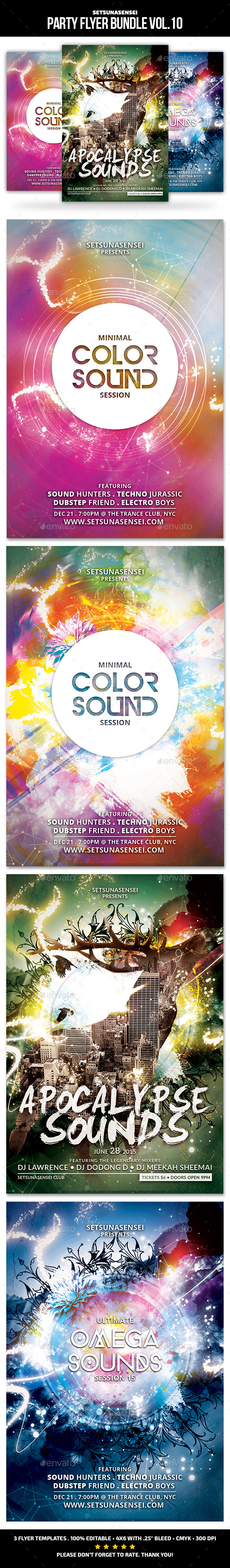 GraphicRiver Party Flyer Bundle Vol.10 11454122 GraphicRiver Party Flyer Bundle Vol.10 11454122