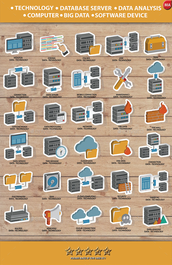 GraphicRiver Database Server & Computer System Icon set 11454373 GraphicRiver Database Server & Computer System Icon set 11454373