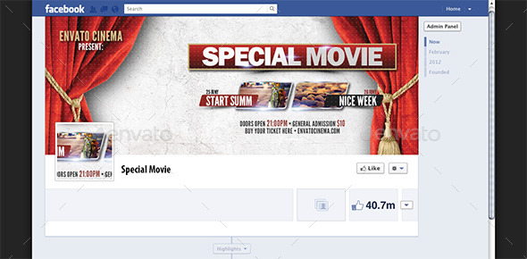 GraphicRiver Special Movie Presents Facebook Cover 11454406 GraphicRiver Special Movie Presents Facebook Cover 11454406