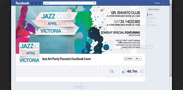 GraphicRiver Jazz Art Party Presents Facebook Cover 11454530 GraphicRiver Jazz Art Party Presents Facebook Cover 11454530