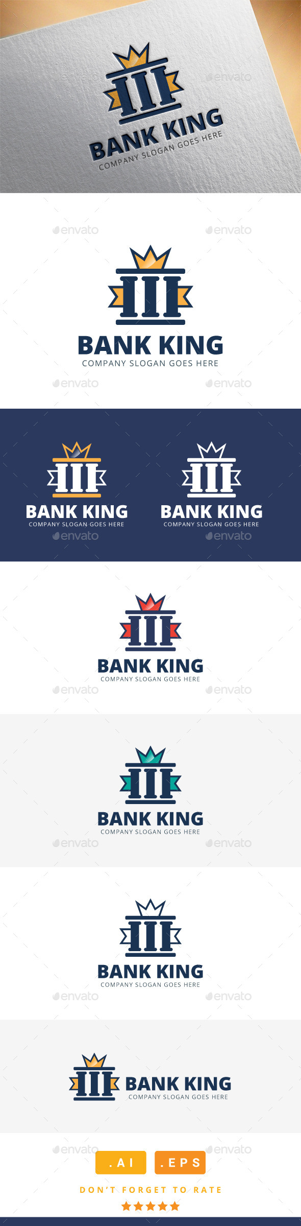 GraphicRiver Bank King Logo 11454692 GraphicRiver Bank King Logo 11454692