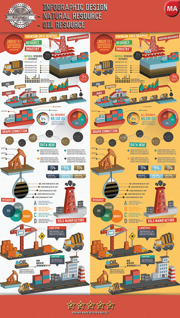 GraphicRiver Natural resource & Oil industry infographic design 11454716 GraphicRiver Natural resource & Oil industry infographic design 11454716