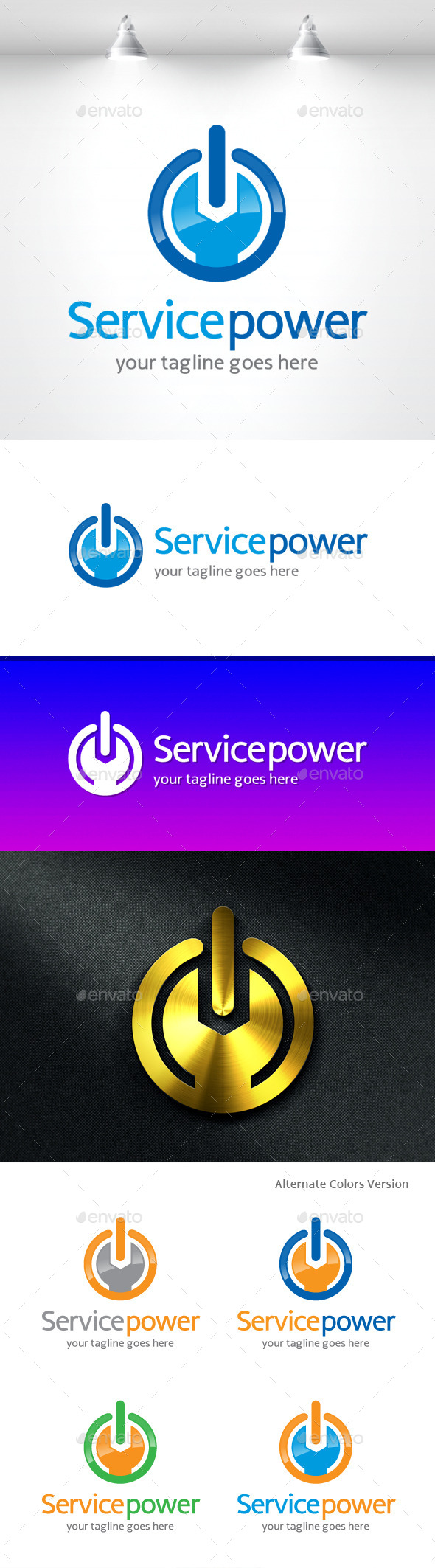 GraphicRiver Service Power Logo 11454897 GraphicRiver Service Power Logo 11454897