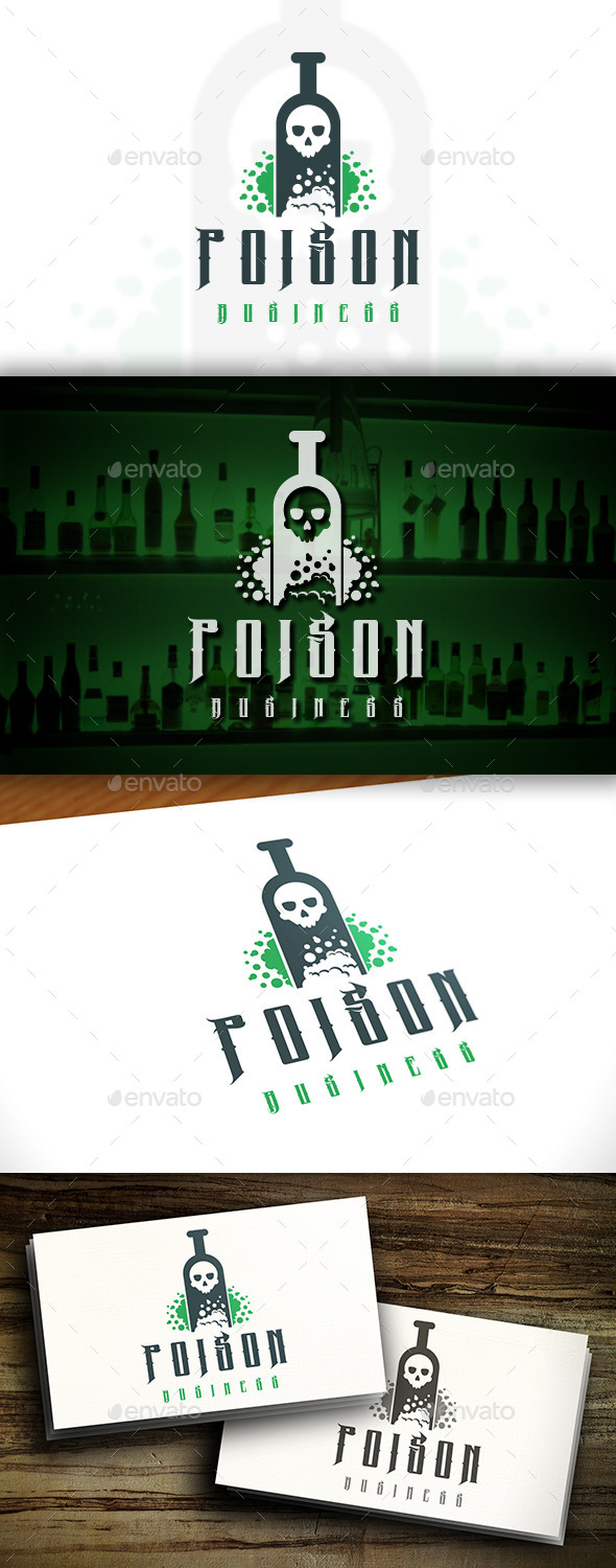 GraphicRiver Poison Bottle Logo 11455210 GraphicRiver Poison Bottle Logo 11455210