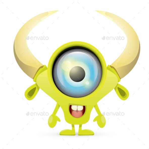 GraphicRiver Green Cartoon Monster 11455321 GraphicRiver Green Cartoon Monster 11455321