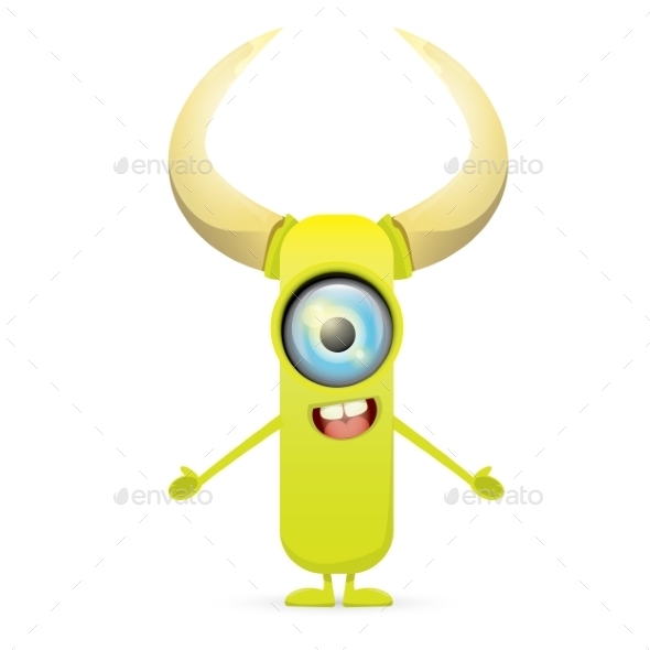 GraphicRiver Green Cartoon Monster 11455323 GraphicRiver Green Cartoon Monster 11455323