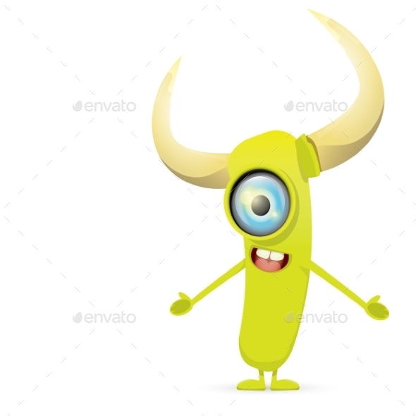 GraphicRiver Green Cartoon Monster 11455325 GraphicRiver Green Cartoon Monster 11455325