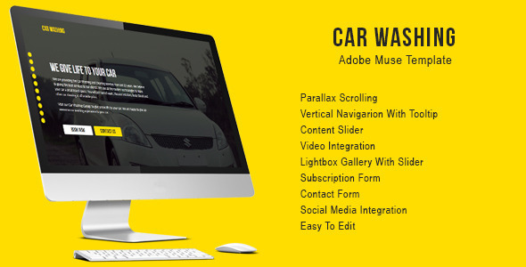 Car Washing Muse Template