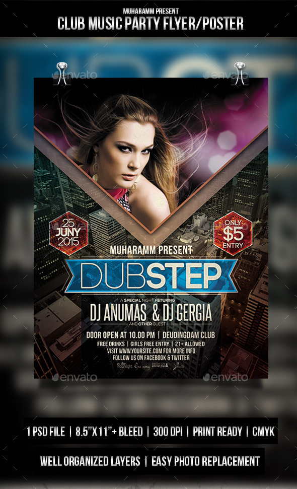 GraphicRiver Club Music Party Flyer Poster 11456119 GraphicRiver Club Music Party Flyer Poster 11456119