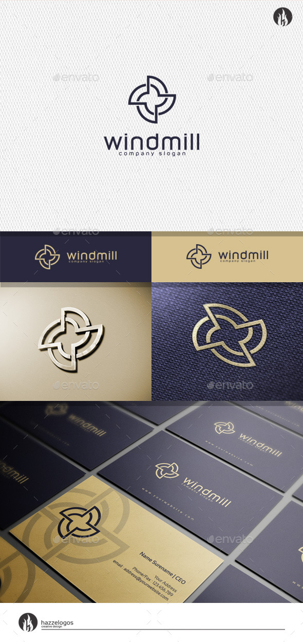 GraphicRiver Windmill Logo 11456408 GraphicRiver Windmill Logo 11456408