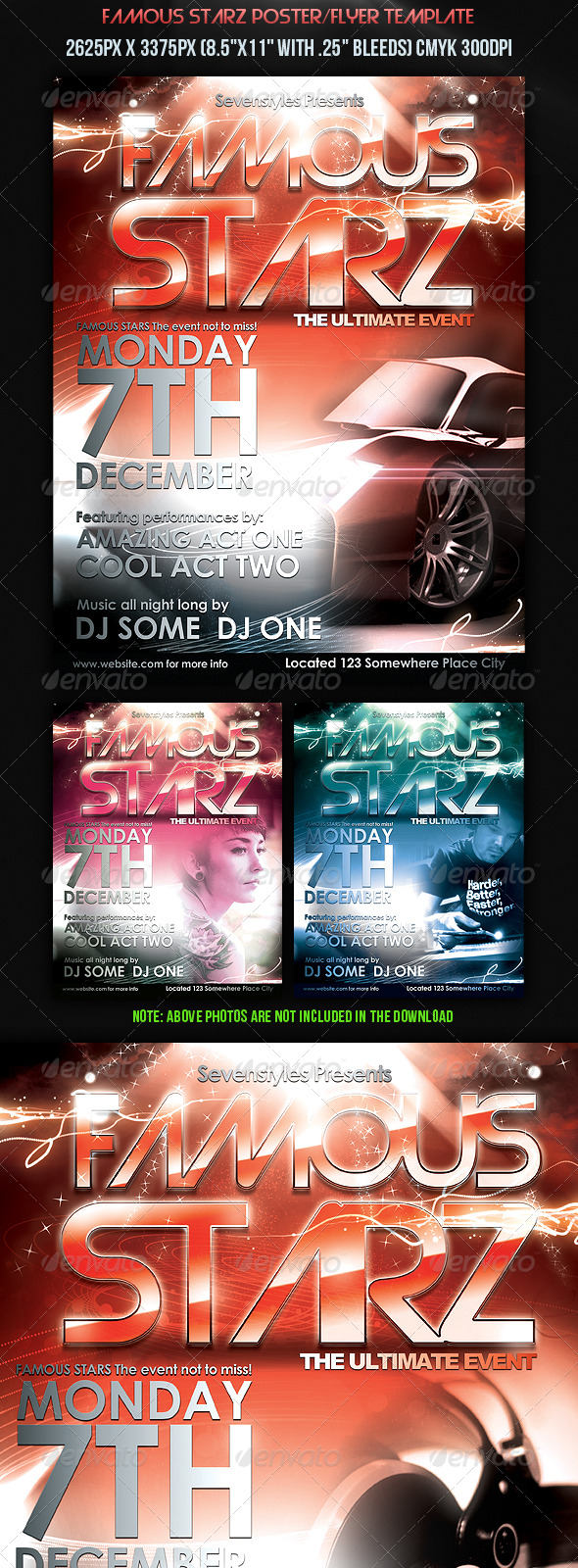 Famous Starz Flyer/Poster Template. - Clubs & Parties Events