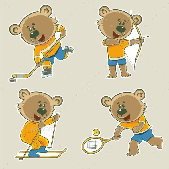 GraphicRiver Bear Athlete 11456732 GraphicRiver Bear Athlete 11456732