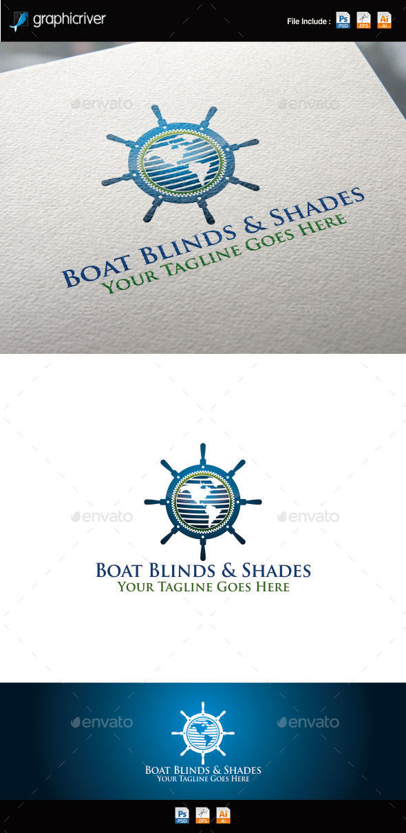 GraphicRiver Boat Blinds and Shades Logo 11456752 GraphicRiver Boat Blinds and Shades Logo 11456752