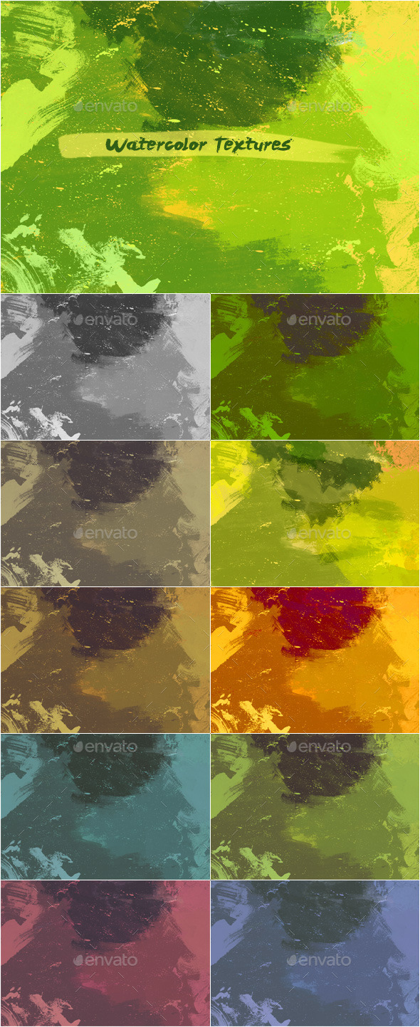 GraphicRiver Watercolor Textures Set 7 11456810 GraphicRiver Watercolor Textures Set 7 11456810
