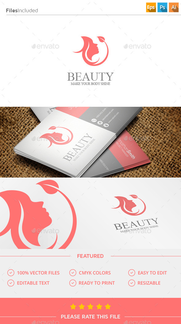 GraphicRiver Beauty Woman Logo 11457704 GraphicRiver Beauty Woman Logo 11457704