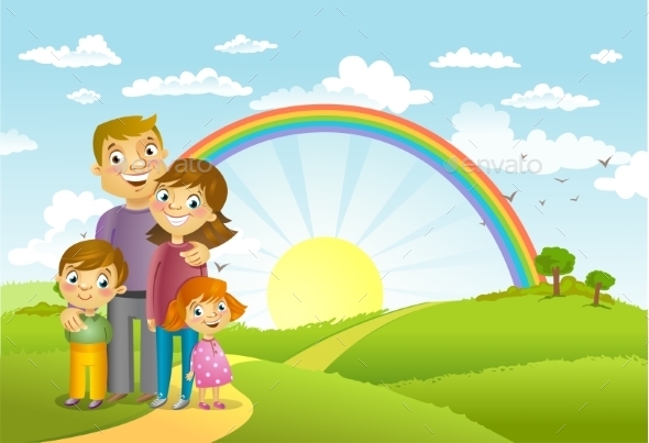 GraphicRiver Happy Family 11458080 GraphicRiver Happy Family 11458080