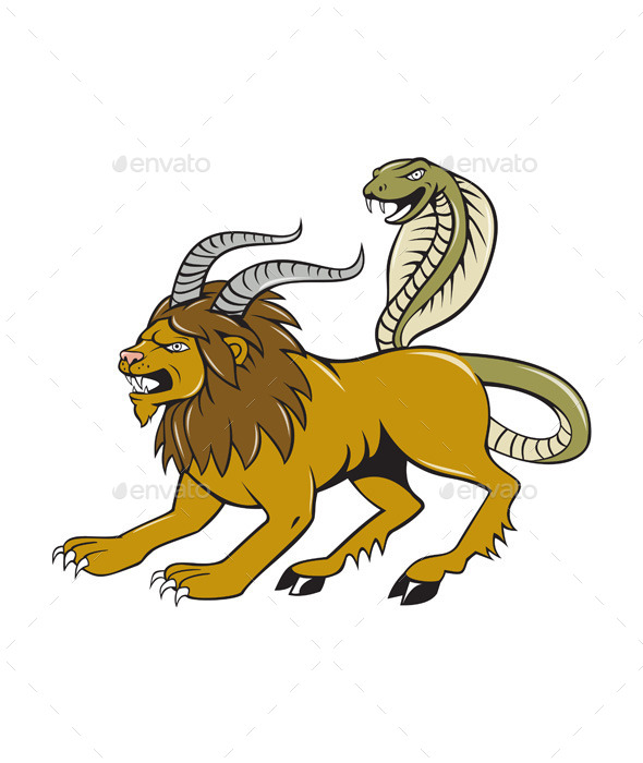 GraphicRiver Chimera Attacking Side Cartoon 11458135 GraphicRiver Chimera Attacking Side Cartoon 11458135