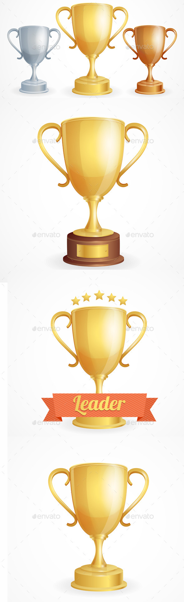 GraphicRiver Winner Cup Set 11458872 GraphicRiver Winner Cup Set 11458872