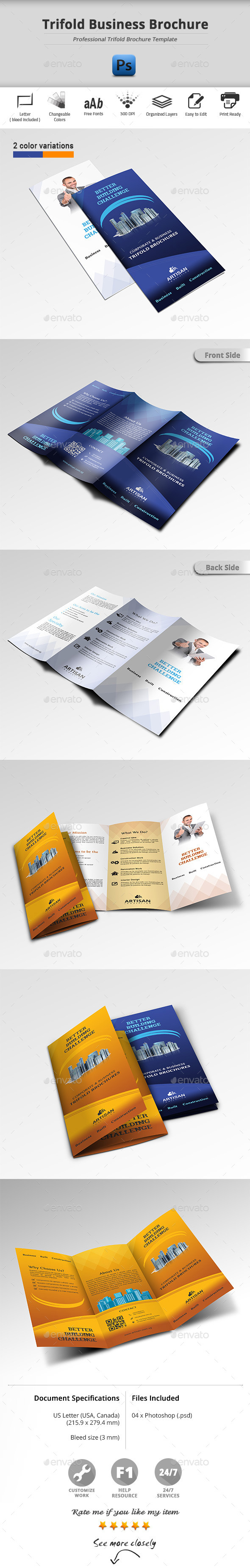 GraphicRiver Trifold Business Brochure 11458928 GraphicRiver Trifold Business Brochure 11458928