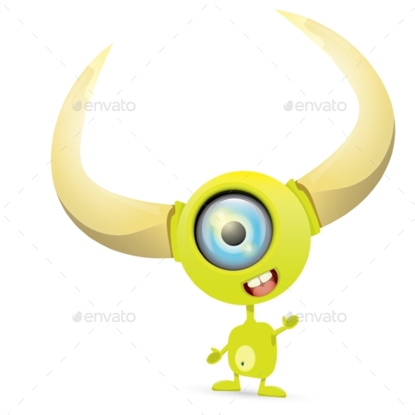 GraphicRiver Green Cartoon Monster 11459421 GraphicRiver Green Cartoon Monster 11459421