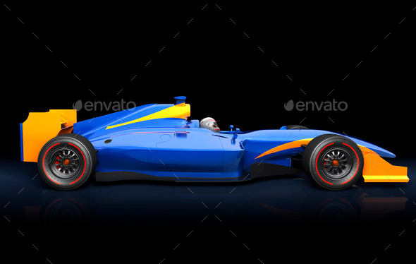 Generic blue race car (Misc) Photo Download