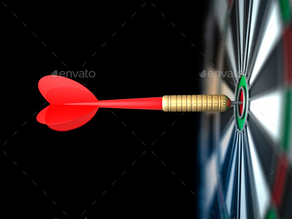 Darts arrow in bull's-eye (Misc) Photo Download