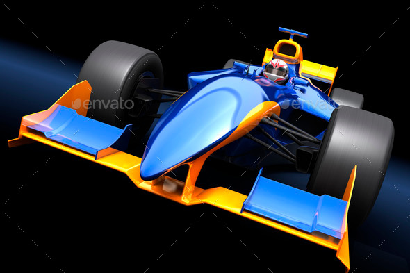 Generic blue race car (Misc) Photo Download