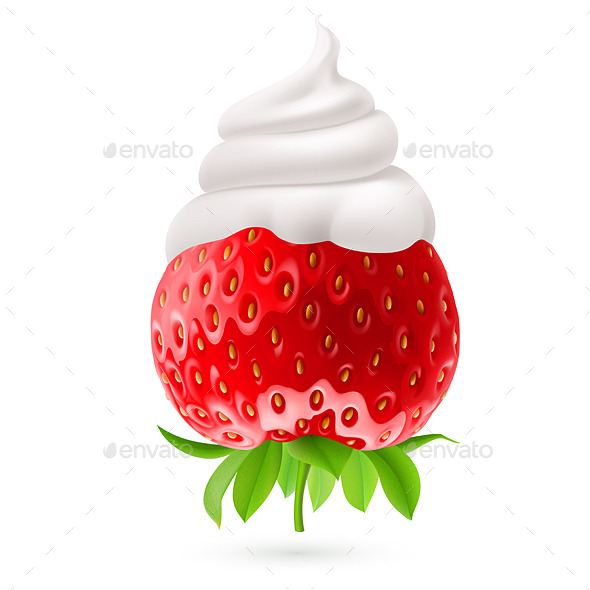 GraphicRiver Strawberries and Cream 11461619 GraphicRiver Strawberries and Cream 11461619