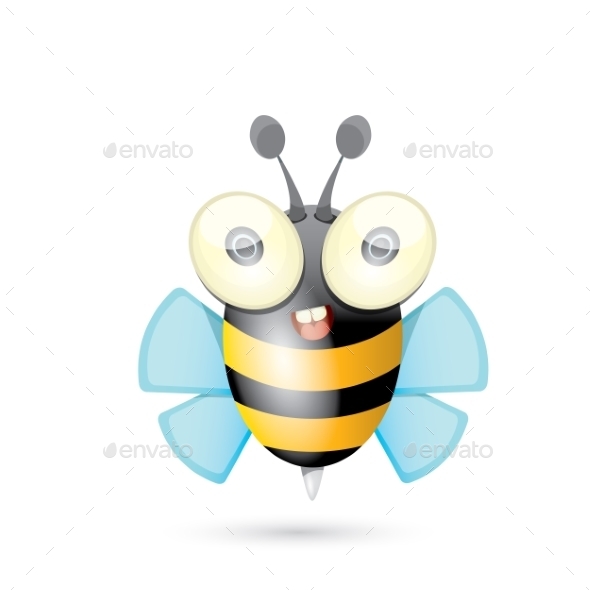 GraphicRiver Cartoon Bright Baby Bee 11464101 GraphicRiver Cartoon Bright Baby Bee 11464101