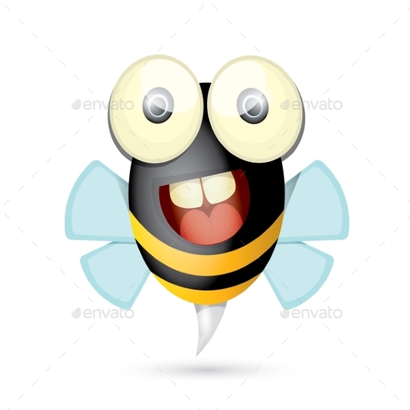GraphicRiver Cartoon Bright Baby Bee 11464149 GraphicRiver Cartoon Bright Baby Bee 11464149