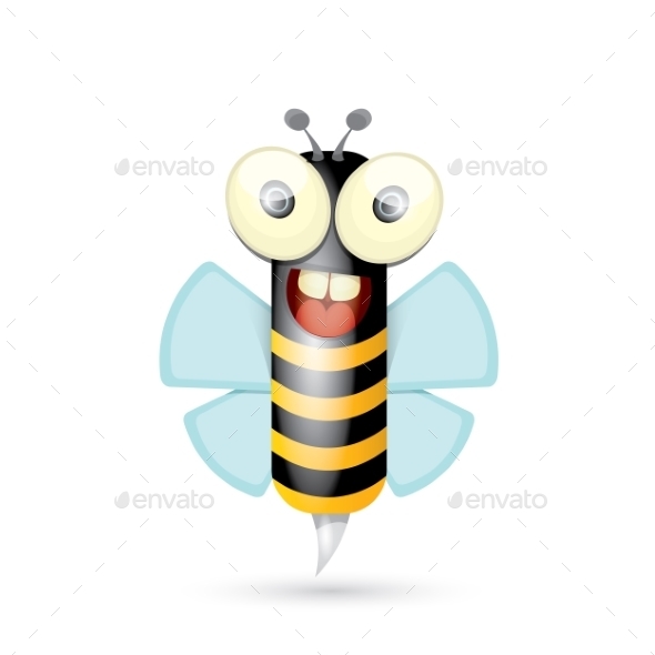 GraphicRiver Cartoon Bright Baby Bee 11464196 GraphicRiver Cartoon Bright Baby Bee 11464196
