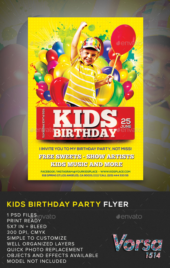 GraphicRiver Birthday Kids Party Flyer 11410696 GraphicRiver Birthday Kids Party Flyer 11410696