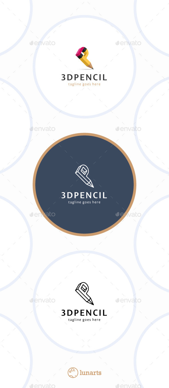 GraphicRiver 3D Pencil Logo Letter P 11465070 GraphicRiver 3D Pencil Logo Letter P 11465070