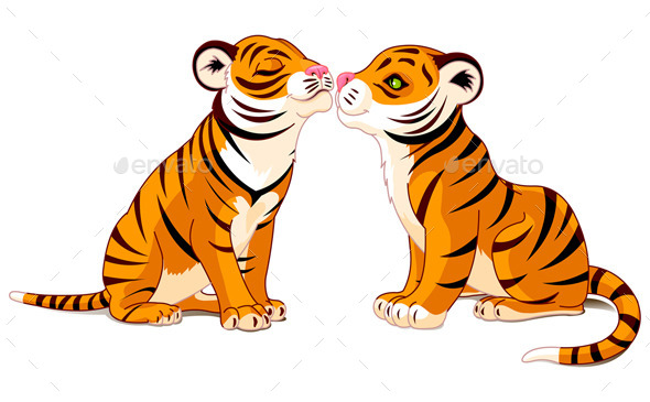 GraphicRiver Two Tigers in Love 11466213 GraphicRiver Two Tigers in Love 11466213