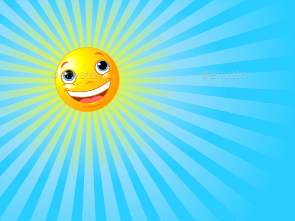 Happy Smiling Sun Summer Background (Backgrounds)