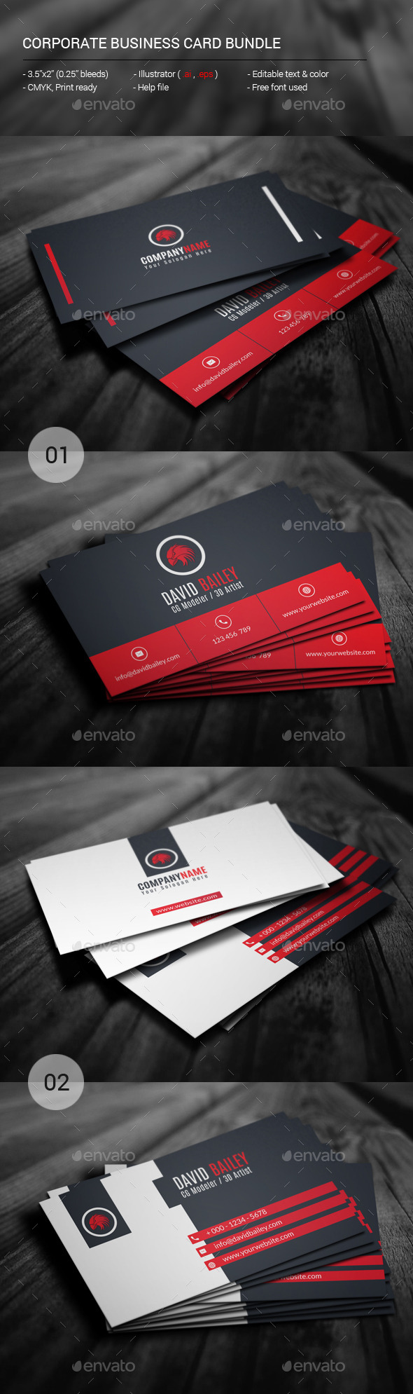 GraphicRiver Corporate Business Card Bundle 11467049 GraphicRiver Corporate Business Card Bundle 11467049