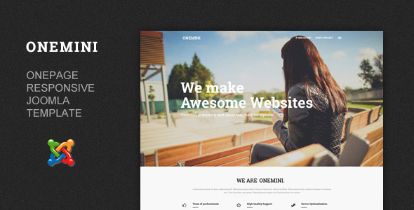 Onemini - Onepage Responsive Joomla Template