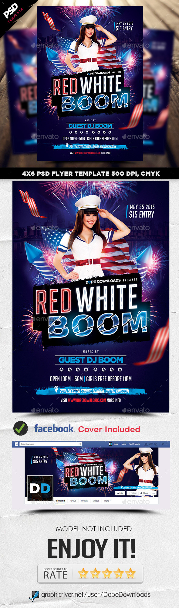 GraphicRiver Red White Boom Flyer Template 11405451 GraphicRiver Red White Boom Flyer Template 11405451