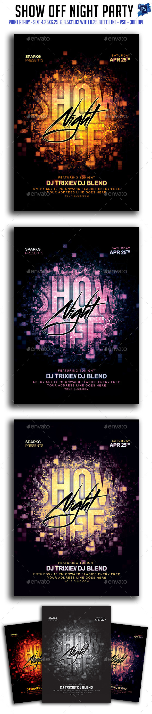 GraphicRiver Show Off Night Party Flyer 11468344 GraphicRiver Show Off Night Party Flyer 11468344