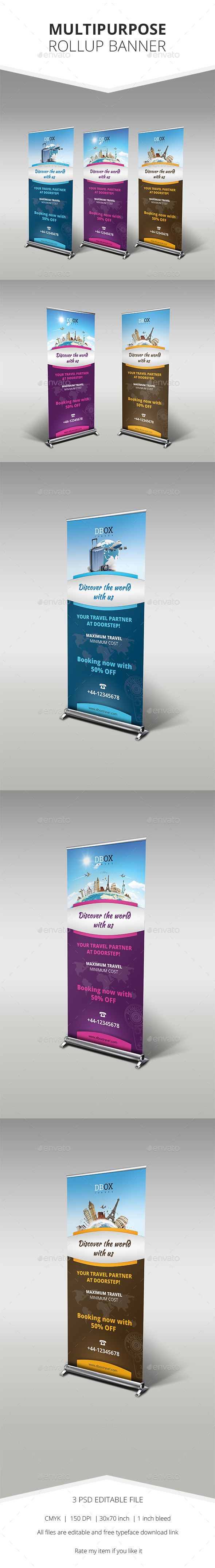 GraphicRiver Multipurpose Rollup Banner 11468493 GraphicRiver Multipurpose Rollup Banner 11468493