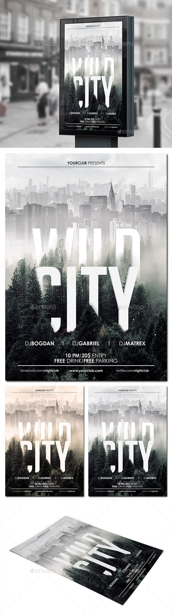 GraphicRiver Wild City Flyer Poster 11469098 GraphicRiver Wild City Flyer Poster 11469098