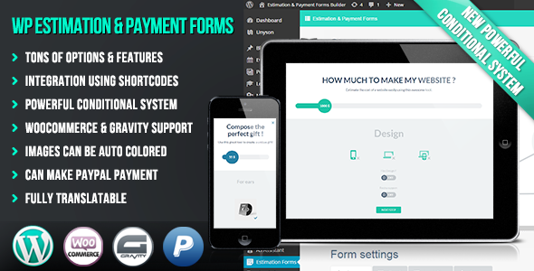 Wordpress Wp Estimation Payment Forms Builder Codecanyon Wp Cost Estimation Payment Forms Builder Templates