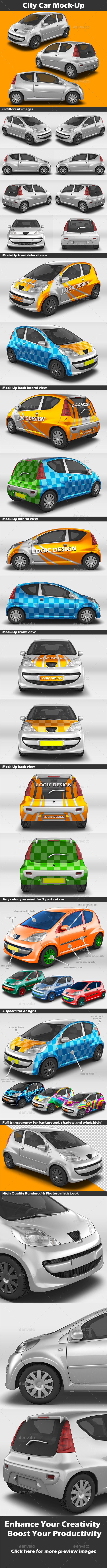 GraphicRiver City Car Mock-Up 11470044 GraphicRiver City Car Mock-Up 11470044