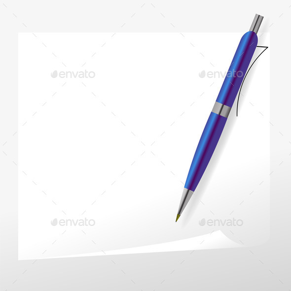 Blue Pen and Paper (Misc) Photo Download