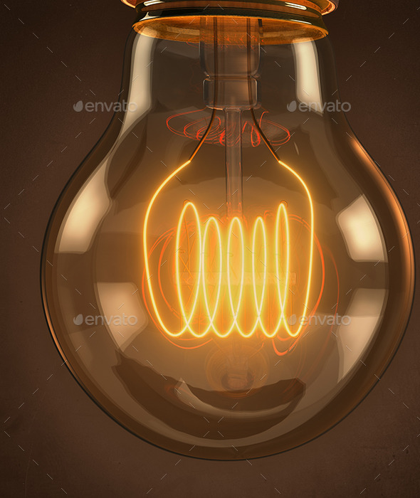 GraphicRiver Illuminated Vintage Hanging Light Bulb 11470769 GraphicRiver Illuminated Vintage Hanging Light Bulb 11470769