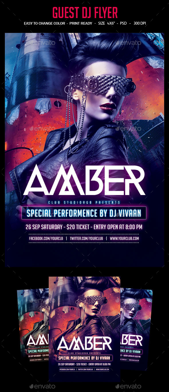 GraphicRiver Guest Dj Flyer 11471053 GraphicRiver Guest Dj Flyer 11471053