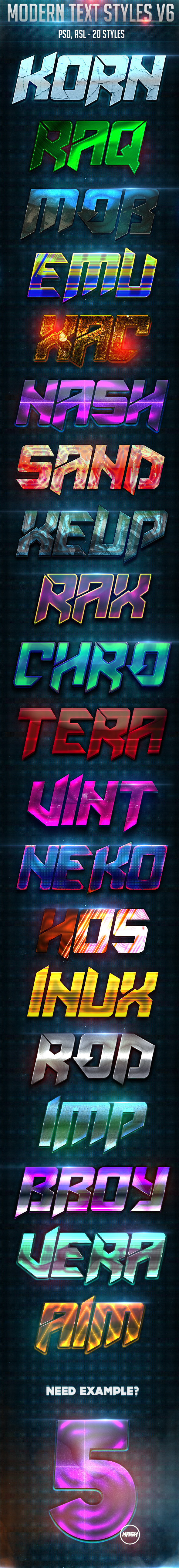 GraphicRiver Modern Text Styles V6 11471057 GraphicRiver Modern Text Styles V6 11471057