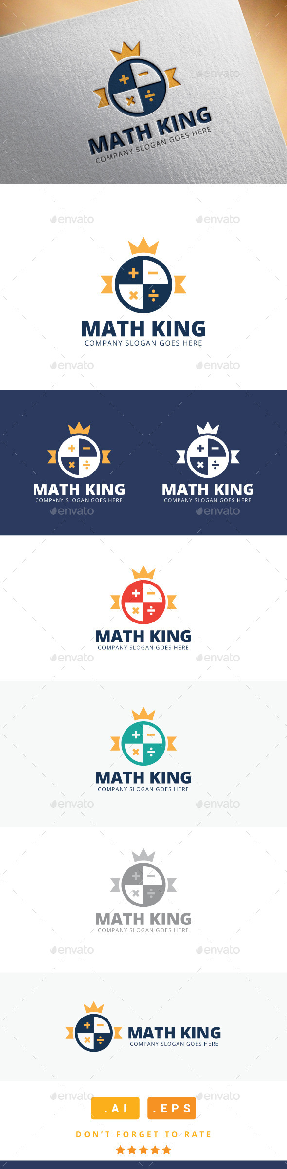 GraphicRiver Math King Logo 11471276 GraphicRiver Math King Logo 11471276