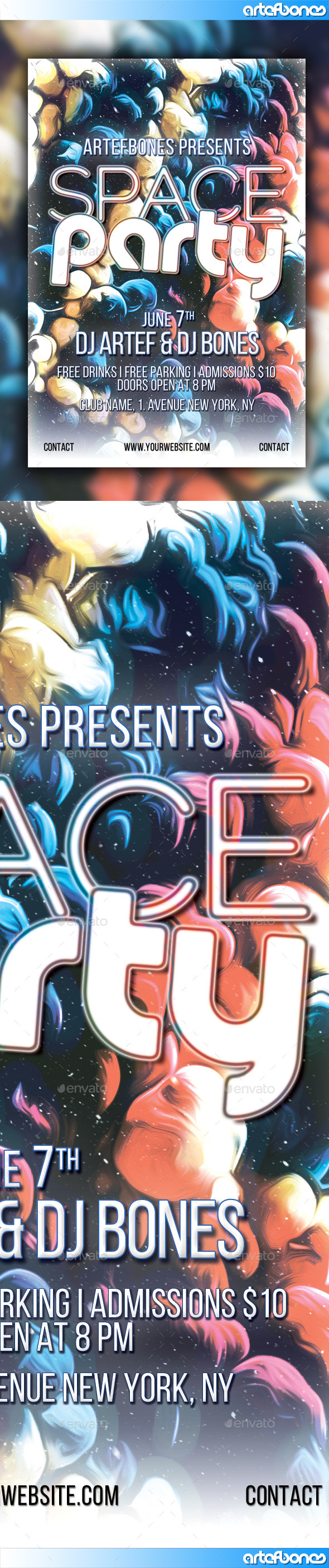 GraphicRiver Space Party Flyer 11471305 GraphicRiver Space Party Flyer 11471305