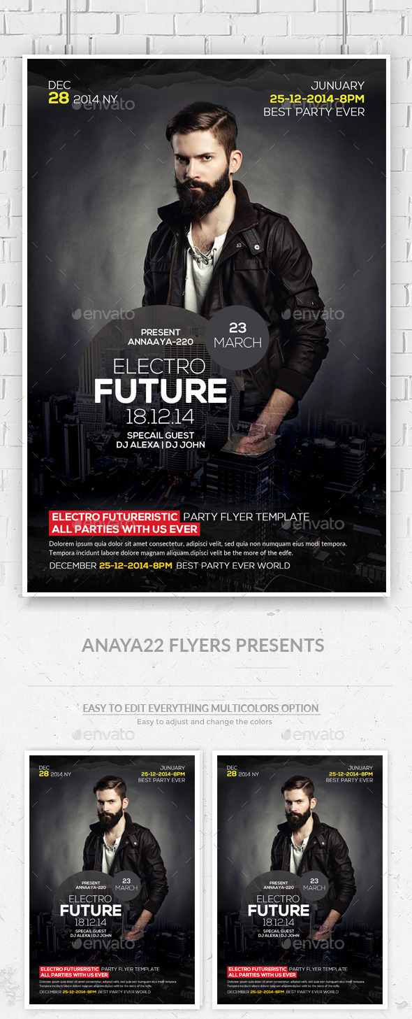 GraphicRiver Electro Concert Dj Flyer 11471477 GraphicRiver Electro Concert Dj Flyer 11471477